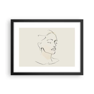 Poster in einem schwarzem Rahmen - Eine bestimmte Linie - 40x30 cm