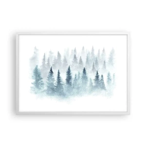 Poster in einem weißen Rahmen - In Nebel gehüllt - 70x50 cm