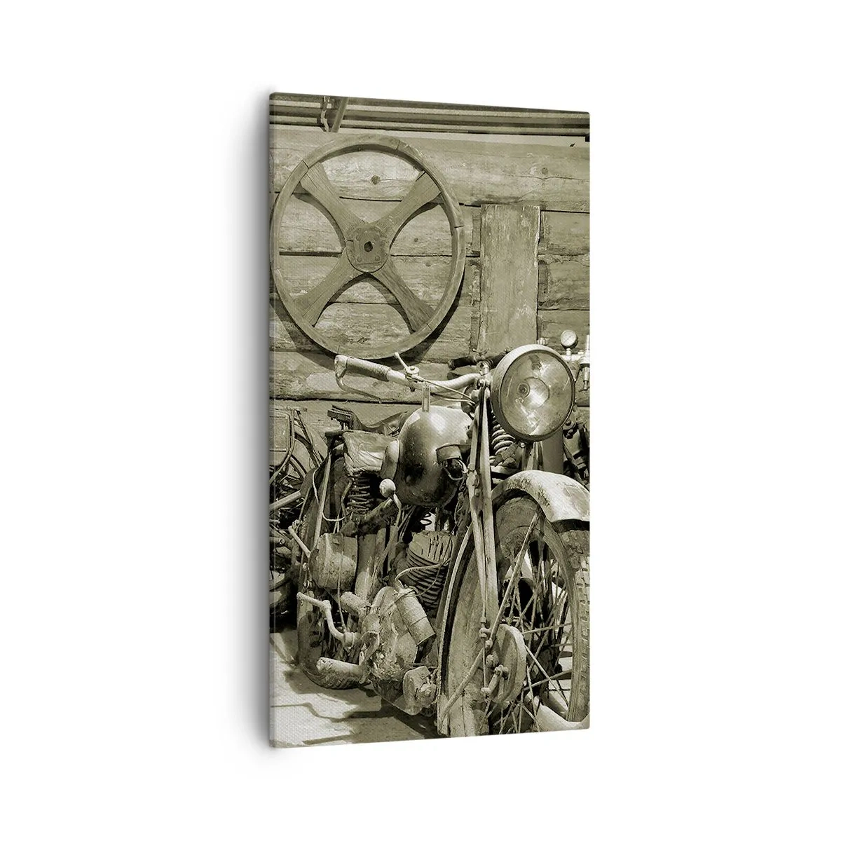 Bild auf Leinwand - Leinwandbild - Im Schuppen von Onkel Władek - 55x100 cm