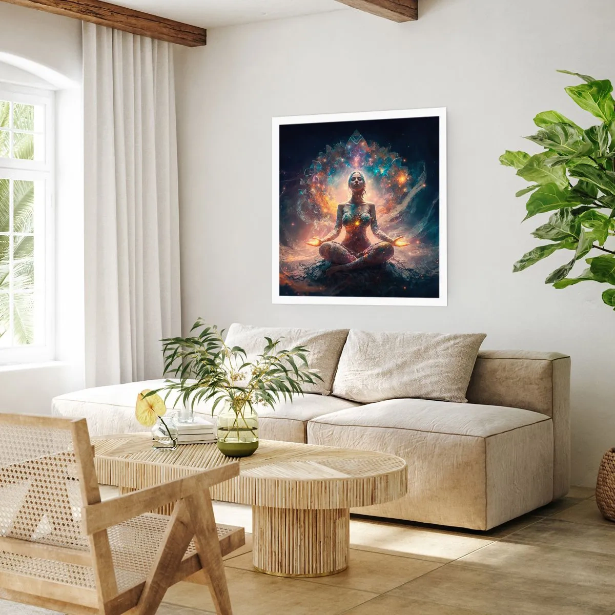 Poster - Fluss guter Energie - 40x40 cm