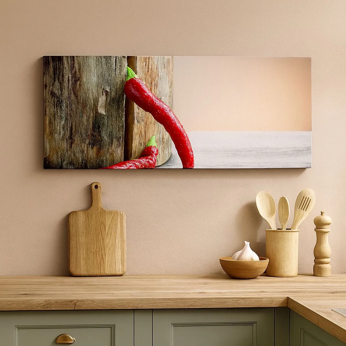 Bild auf Leinwand - Leinwandbild - Red hot chili peppers - 100x40 cm