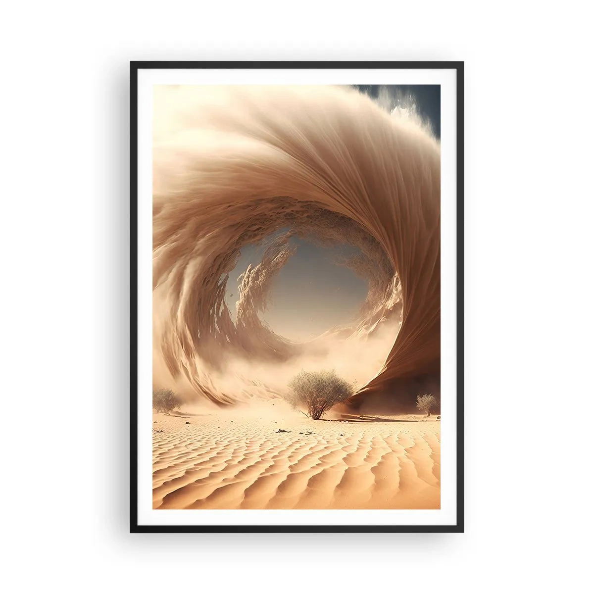 Poster in einem schwarzem Rahmen - Geöffnetes Portal - 70x100 cm