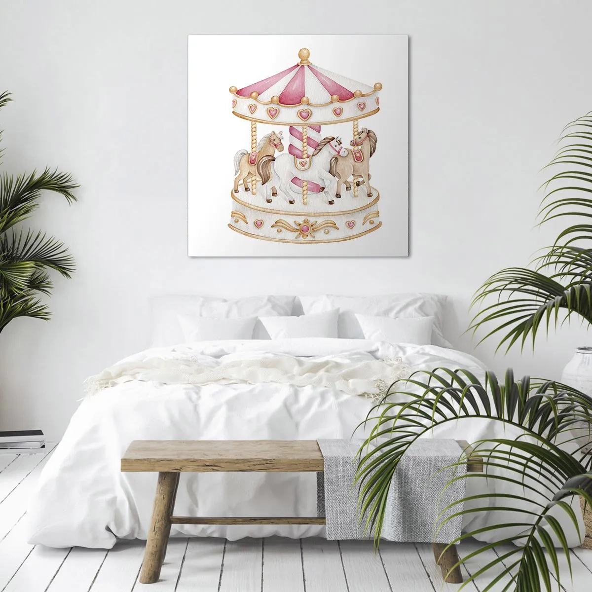 Bild auf Leinwand - Leinwandbild - Süße Welt der Kindheit - 60x60 cm