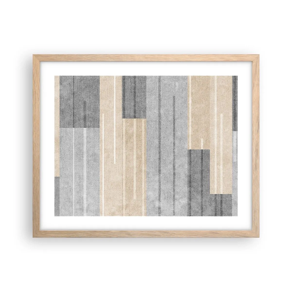 Poster in einem Rahmen aus heller Eiche - Komposition: Vertikal halten - 50x40 cm