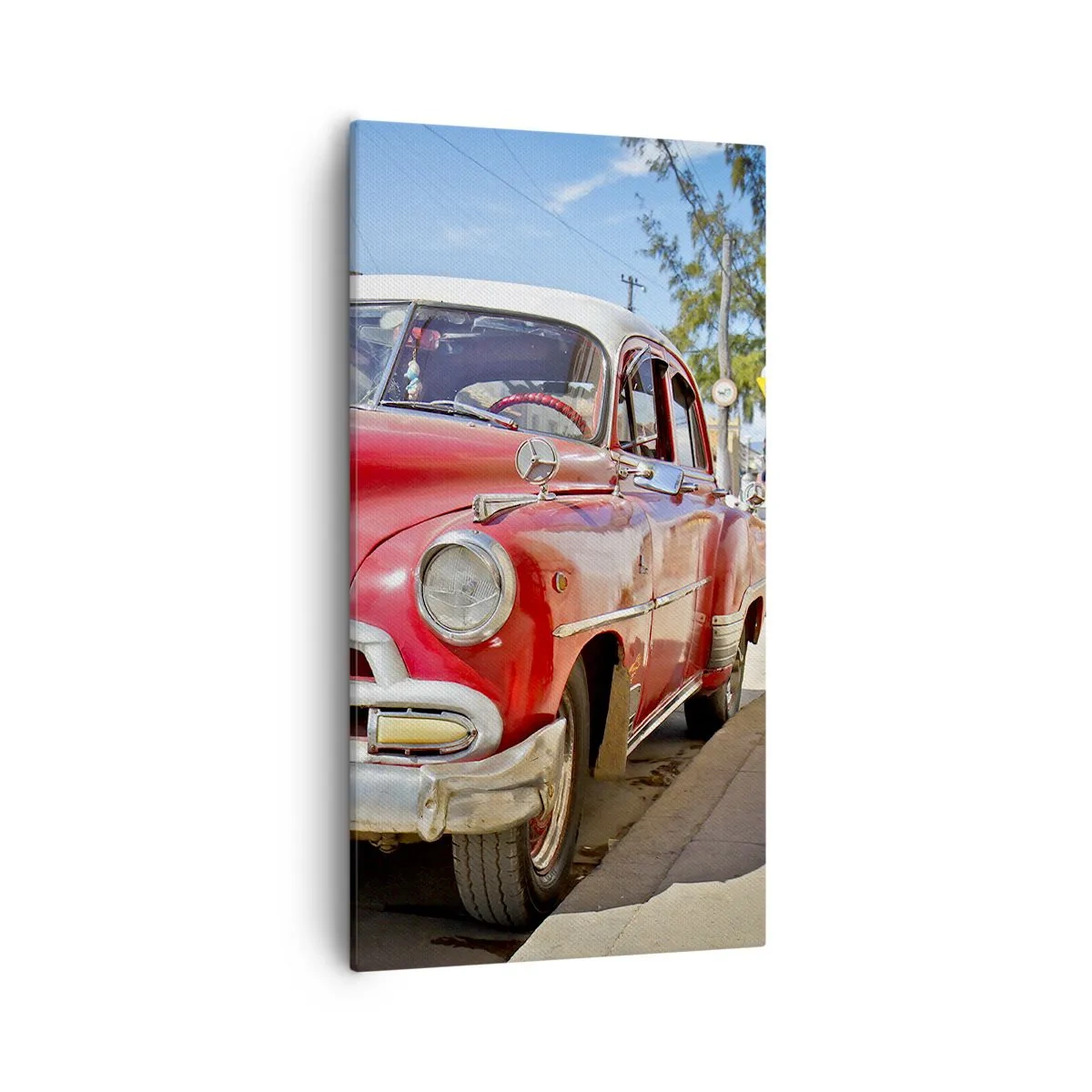 Bild auf Leinwand - Leinwandbild - Nur in Kuba - 55x100 cm