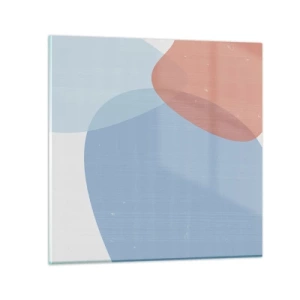 Glasbild - Bild auf glas - Pastellbeziehungen - 60x60 cm