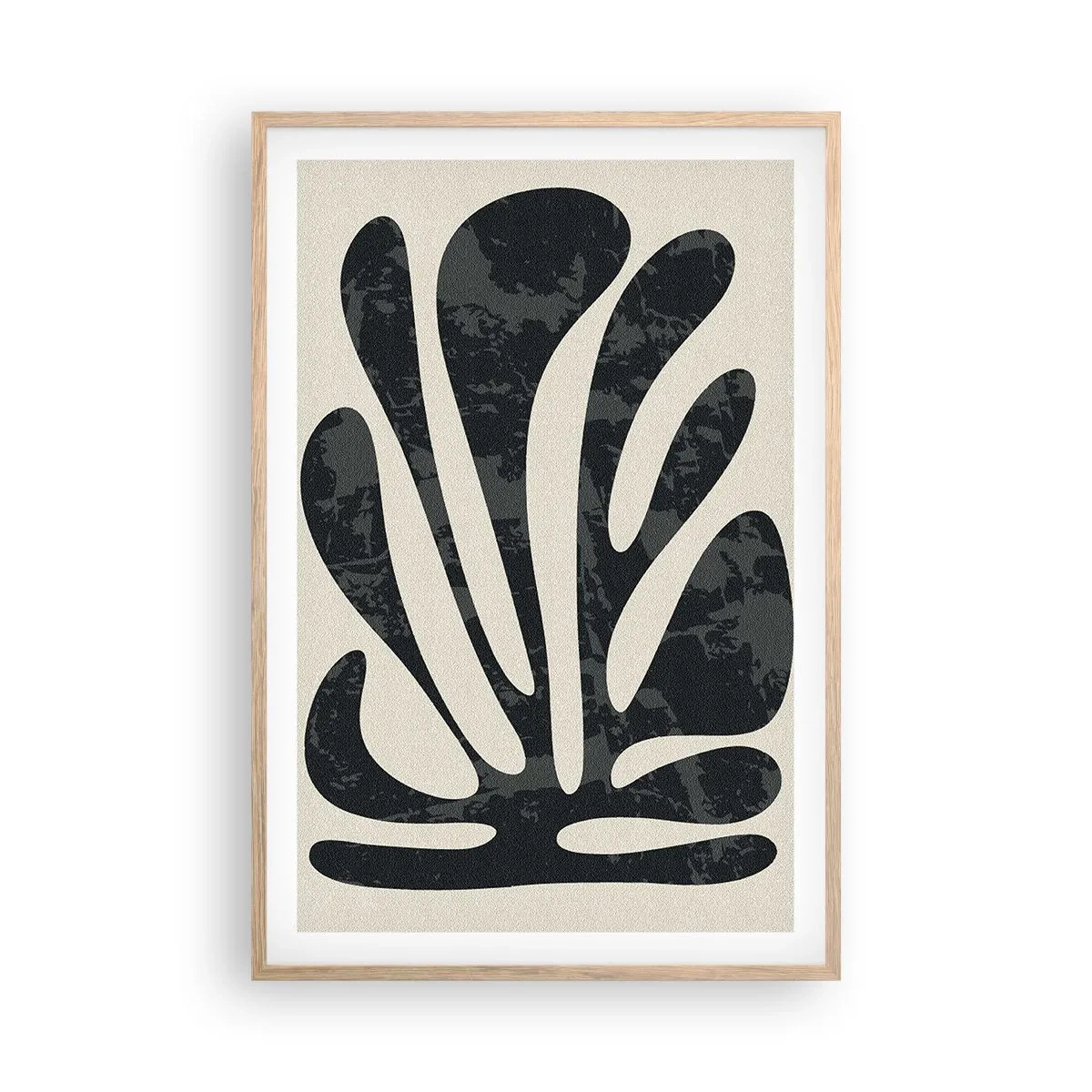 Poster in einem Rahmen aus heller Eiche - Vielfingrige Abstraktion - 61x91 cm