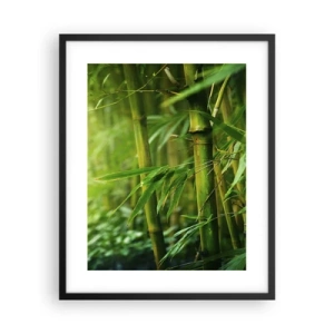 Poster in einem schwarzem Rahmen - Lerne Grün selbst kennen - 40x50 cm