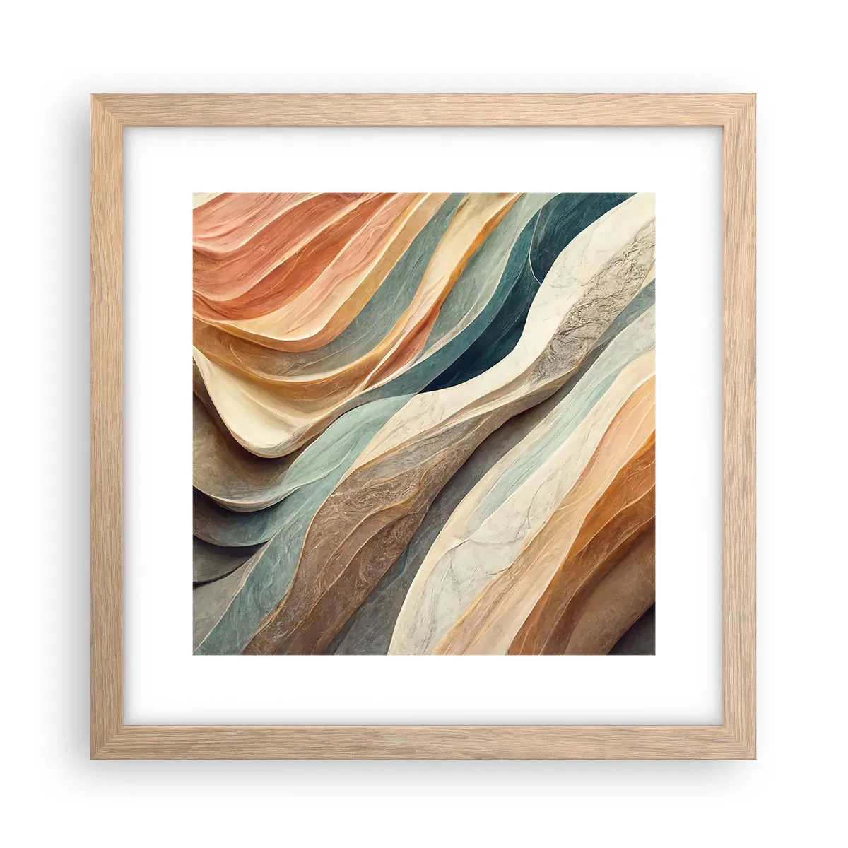 Poster in einem Rahmen aus heller Eiche - Moment vor der Veränderung - 30x30 cm