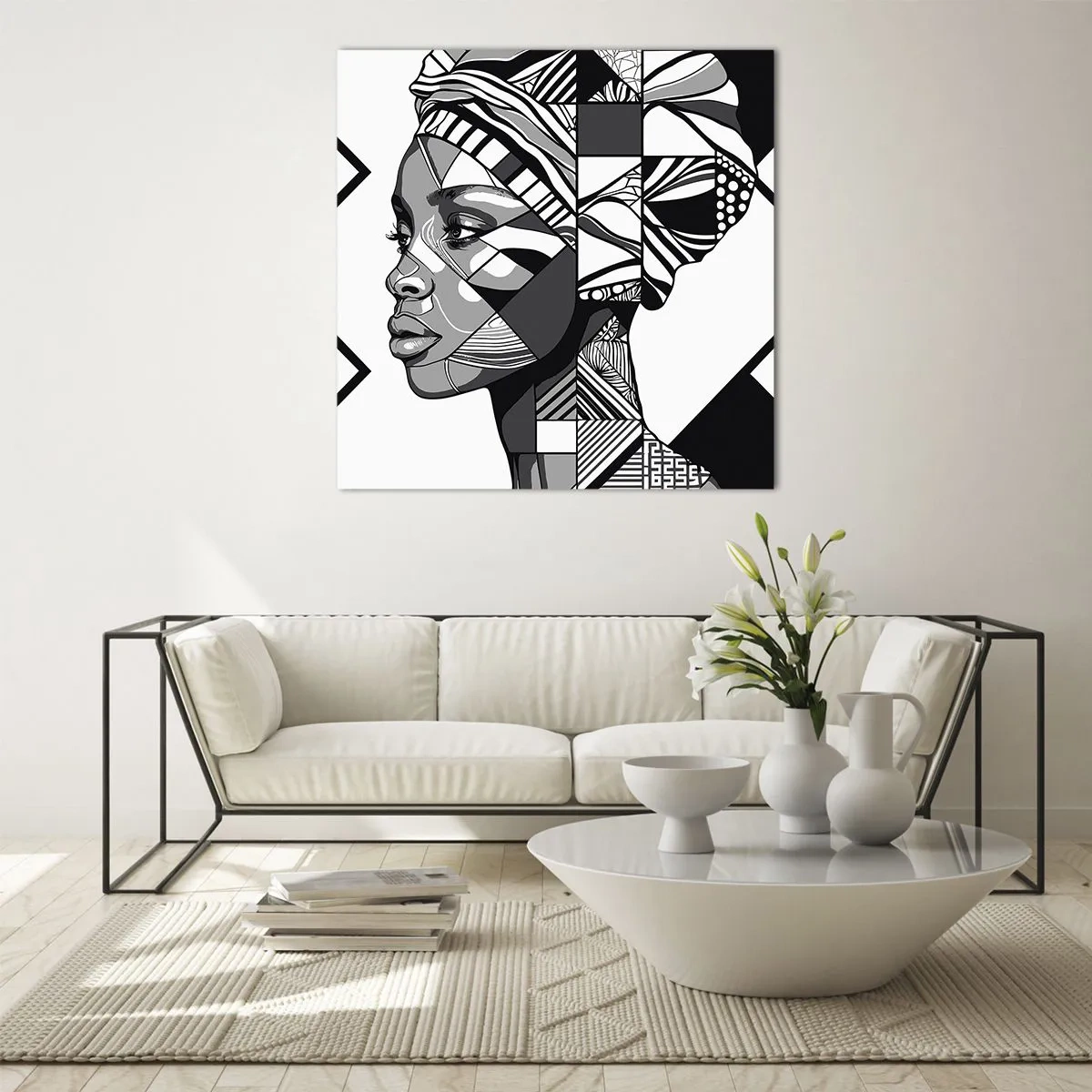 Glasbild - Bild auf glas - Ethnisches Porträt - 40x40 cm