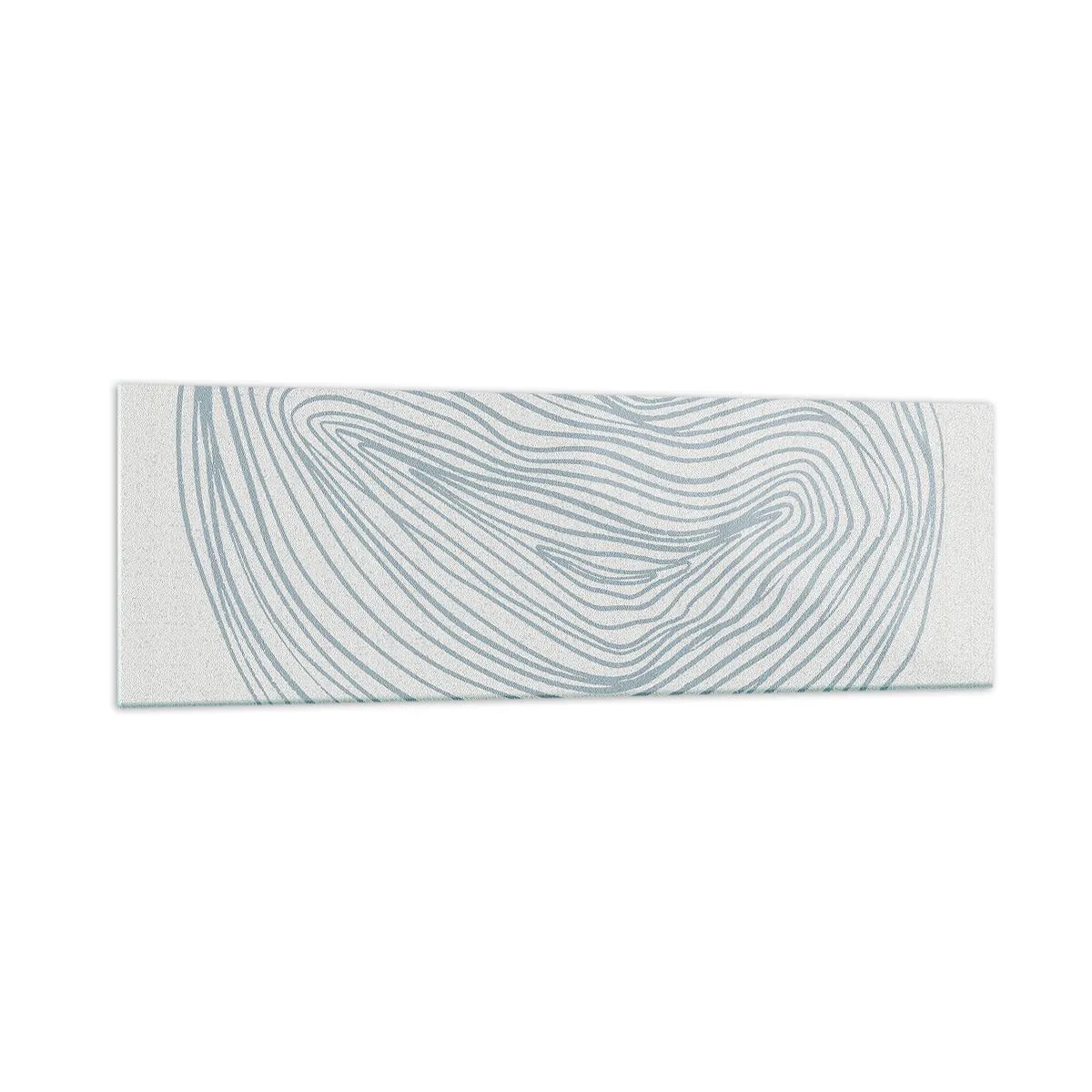 Glasbild - Bild auf glas - Abstraktes Wellenmotiv in zartem Blau - 160x50cm - Das Lächeln der Wassertropfen - Moderne Wanddekoration für Wohnzimmer und Schlafzimmer ARTTOR