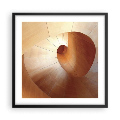Poster in einem schwarzem Rahmen - Architektonische Serpentine - 50x50 cm