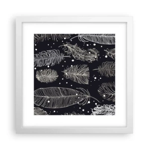 Poster in einem weißen Rahmen - Gefiederte Spitze - 30x30 cm