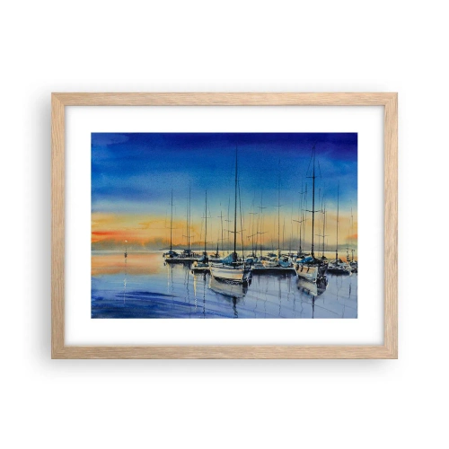Poster in einem Rahmen aus heller Eiche - Ende eines guten Tages - 40x30 cm