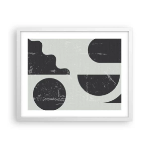 Poster in einem weißen Rahmen - Komposition oben und unten - 50x40 cm