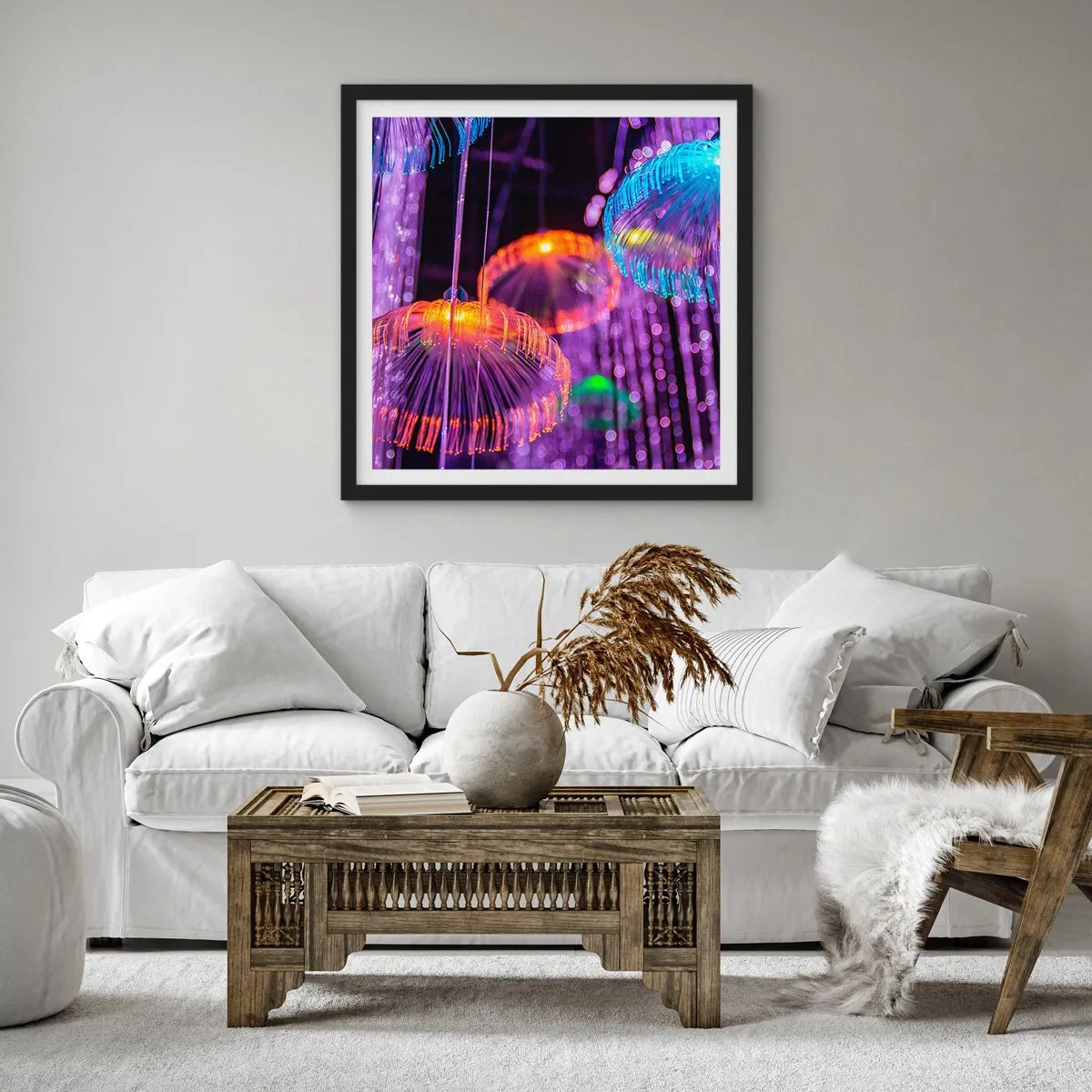 Poster in einem schwarzem Rahmen - Lichtbrunnen - 50x50 cm