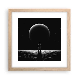 Poster in einem Rahmen aus heller Eiche - Angesicht zu Angesicht - 30x30 cm