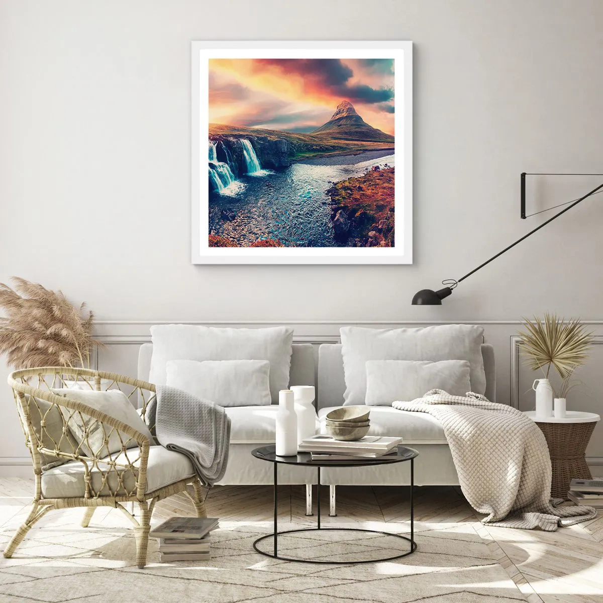 Poster in einem weißen Rahmen - In der Majestät der Natur - 40x40 cm