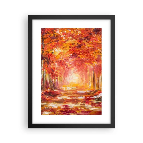Poster in einem schwarzem Rahmen - Kupferwald - 30x40 cm