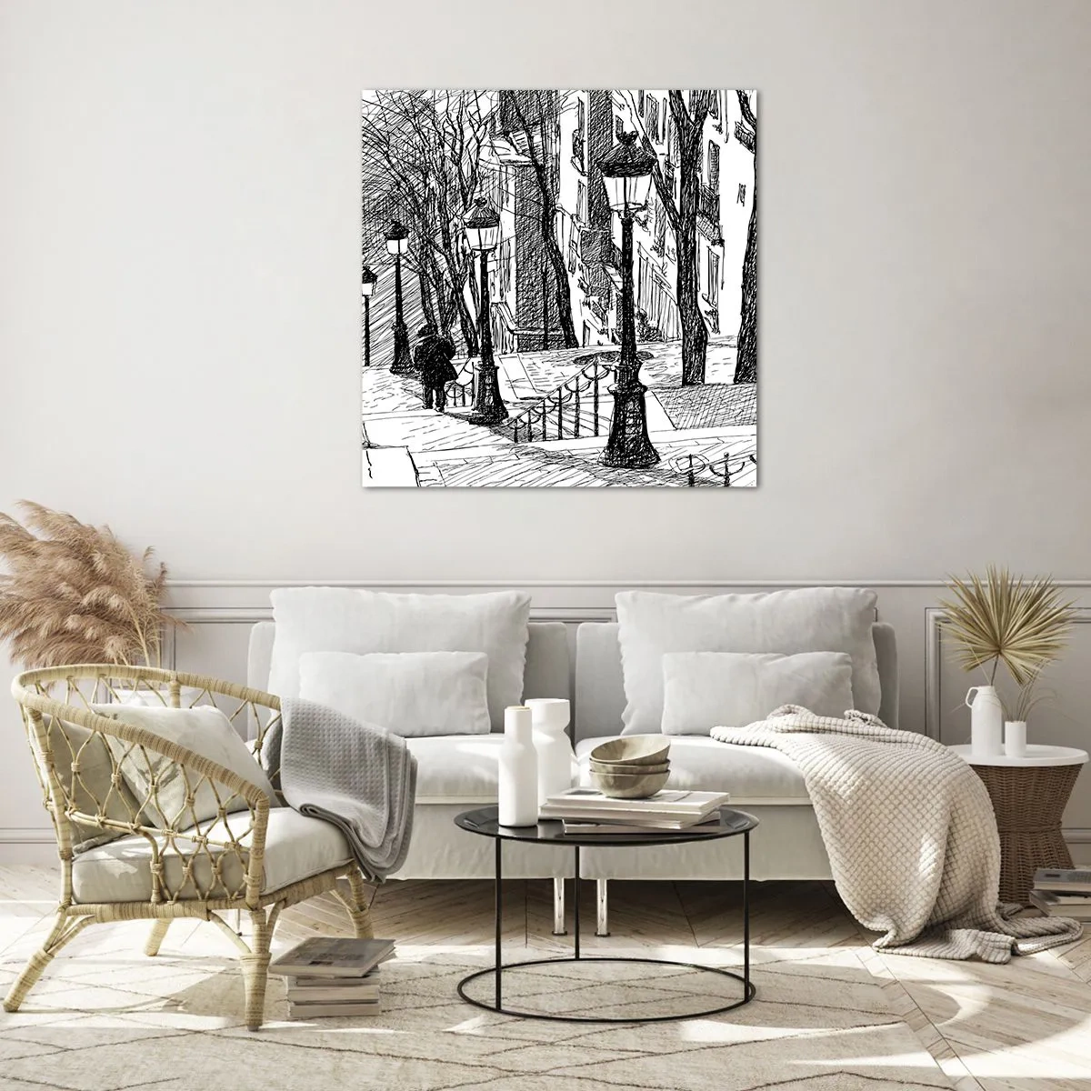 Glasbild - Bild auf glas - Liebesgeschichte oder Horrorgeschichte? - 50x50 cm