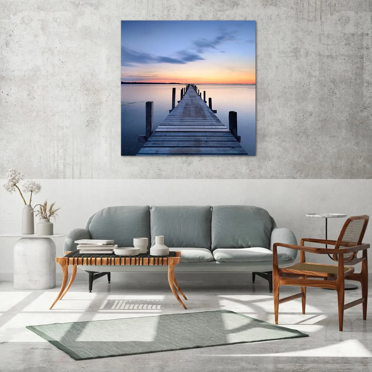 Glasbild - Bild auf glas - Die Ruhe einer heiteren Dämmerung - 30x30 cm