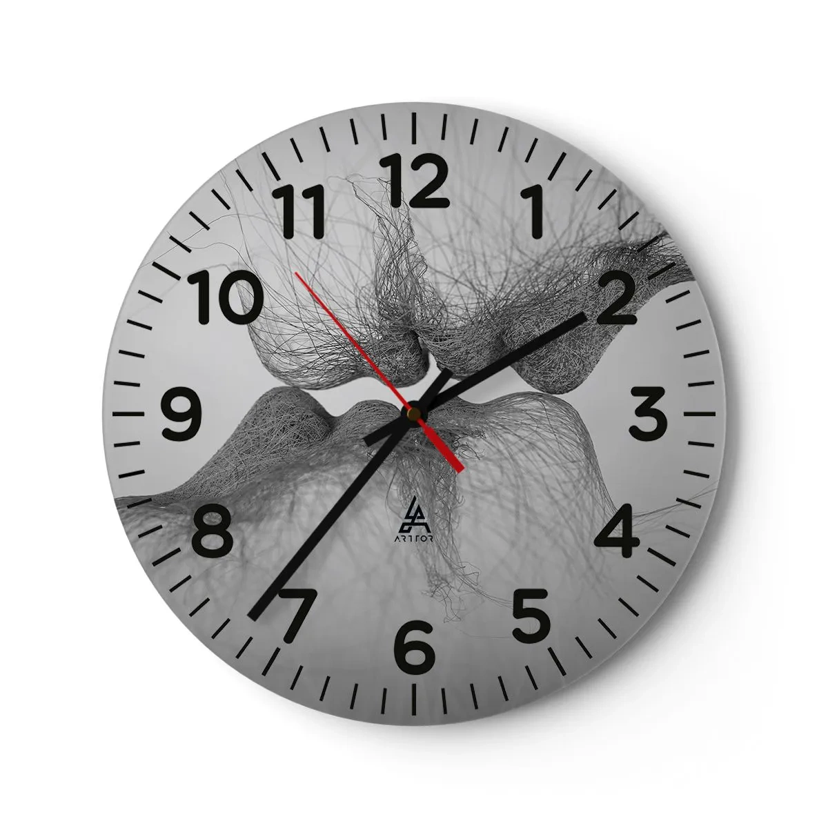 Wanduhr - Glasuhr - Kuss des Windes - 30x30 cm