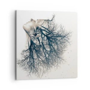 Bild auf Leinwand - Leinwandbild - Dem Rauschen der Bäume lauschen - 60x60 cm