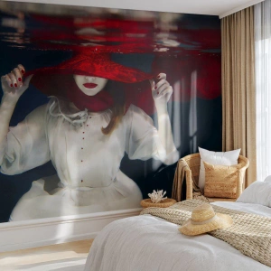 Maßgeschneiderte Fototapete Premium Canvas - Boshafte Göttin in der slawischen Mythologie - Abstraktion, Frau, In, A, Hat, Stück