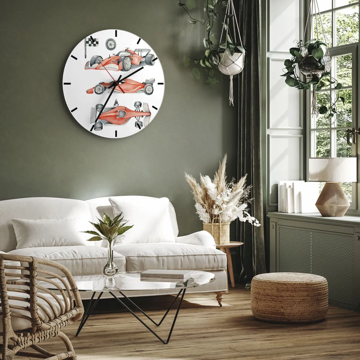 Wanduhr - Glasuhr - Dem Traum folgen - 40x40 cm
