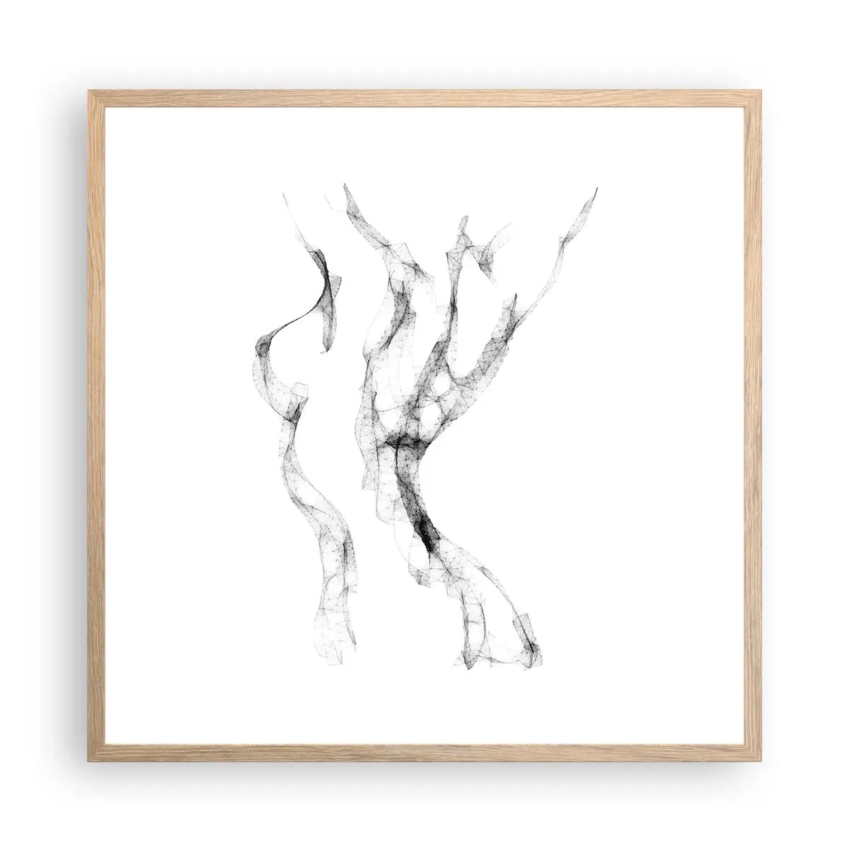 Poster in einem Rahmen aus heller Eiche - Schön und stark - 60x60 cm