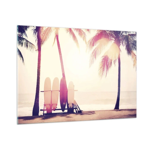 Glasbild - Bild auf glas - Es wird ein toller Tag - 100x70cm - Es wird ein toller Tag - Moderne Wanddekoration für Wohnzimmer und Schlafzimmer ARTTOR