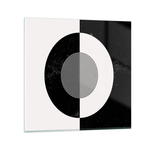Glasbild - Bild auf glas - Harmonie in Schwarz und Weiß - 60x60 cm