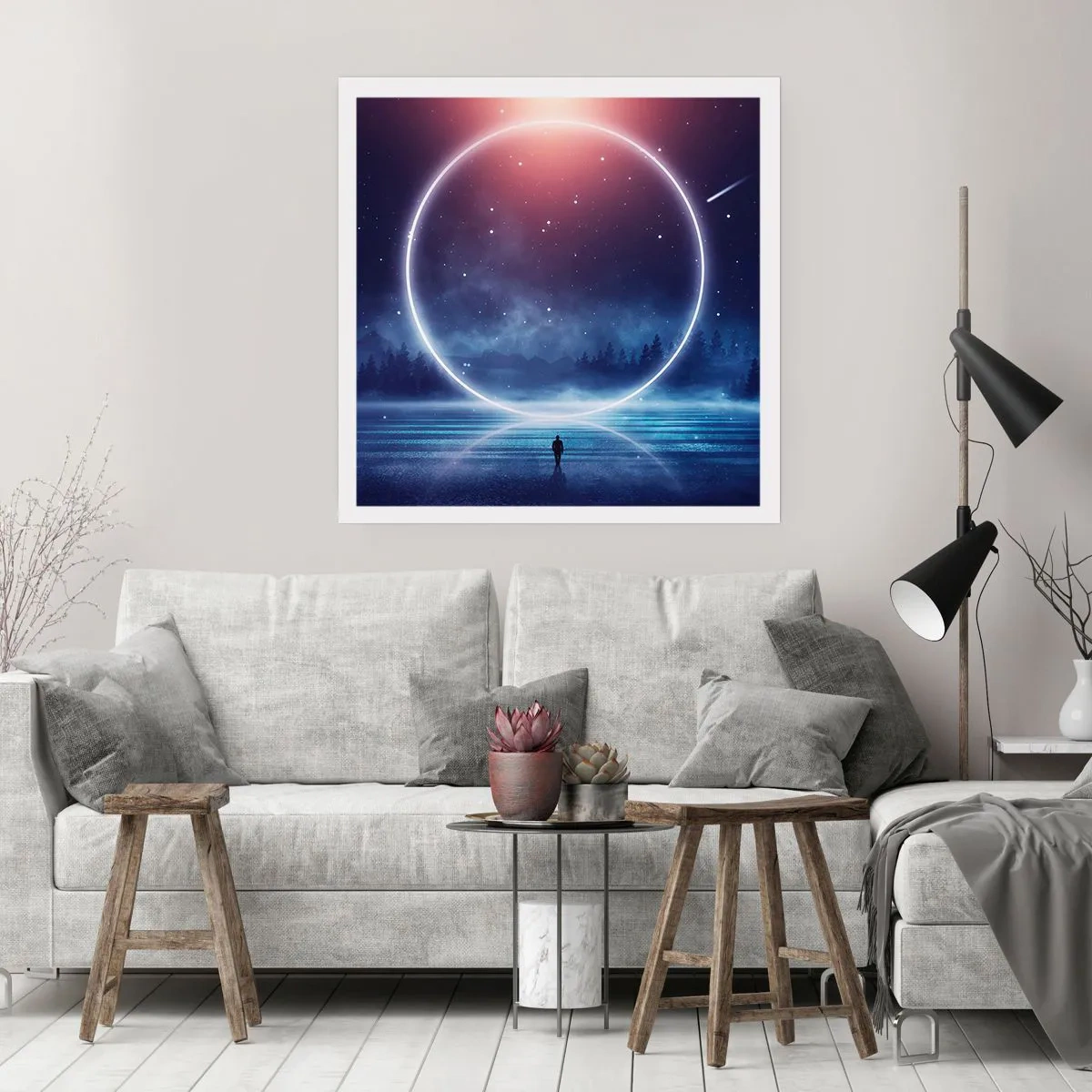 Poster - Sie sind schon da ... - 60x60 cm