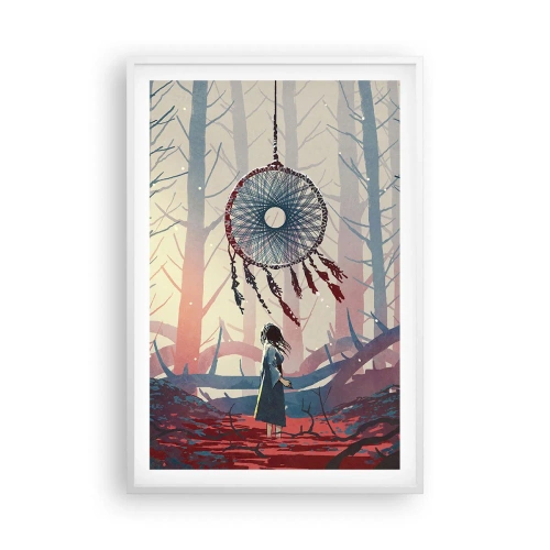 Poster in einem weißen Rahmen - Geheimes Glücksritual - 61x91 cm