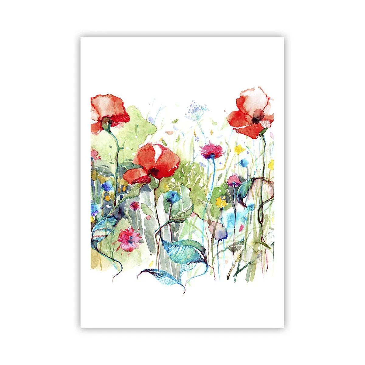 Poster - Blühende Maiwiese - 70x100 cm