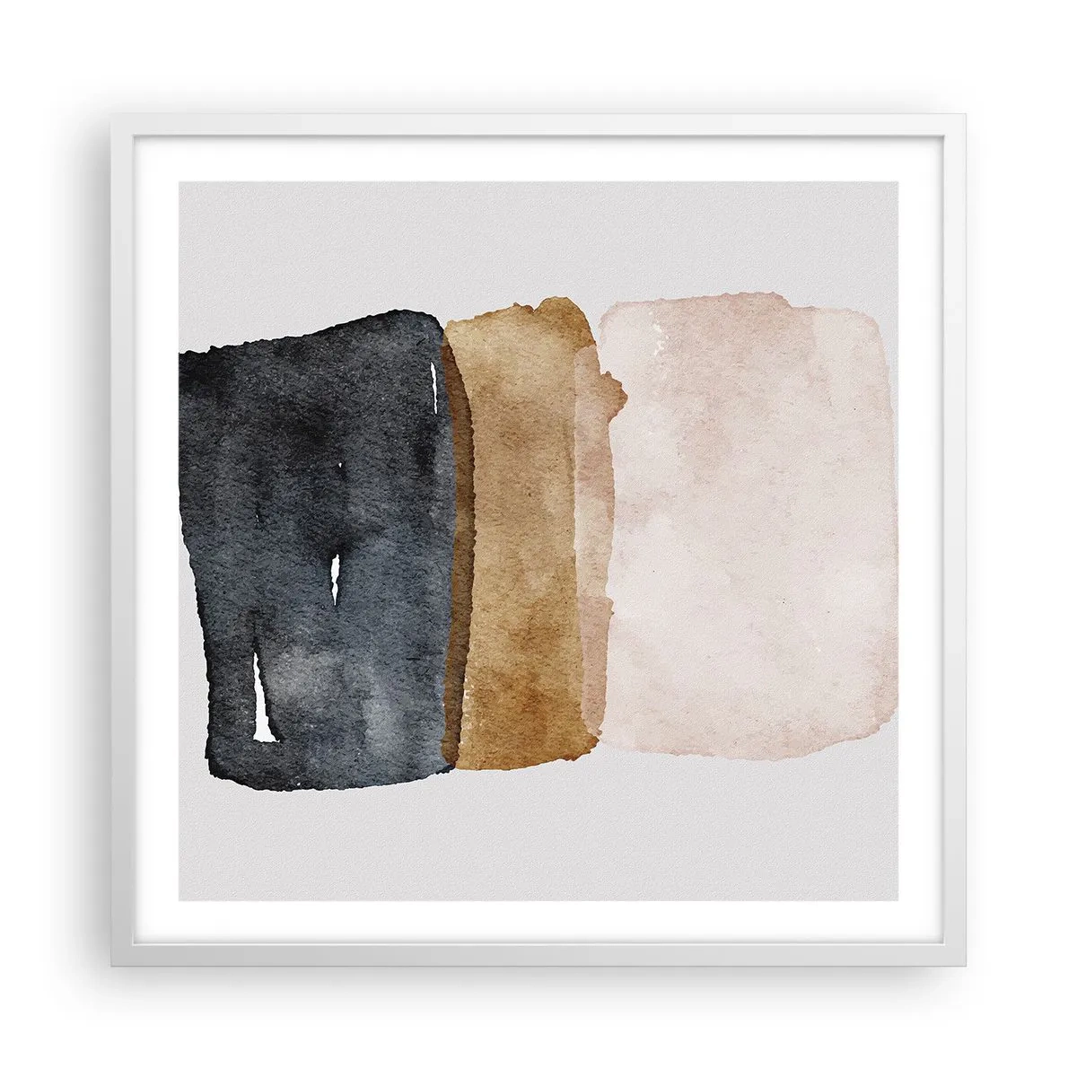 Poster in einem weißen Rahmen - Die Komposition der Farben der Erde - 60x60 cm