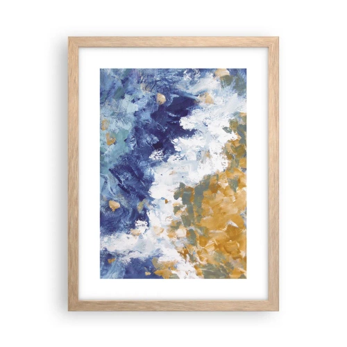 Poster in einem Rahmen aus heller Eiche - Tanz der Naturelemente - 30x40 cm