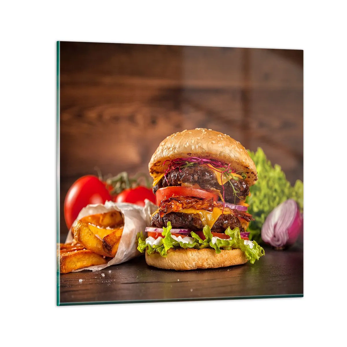 Glasbild - Bild auf glas - Die verbotene Frucht - 50x50 cm