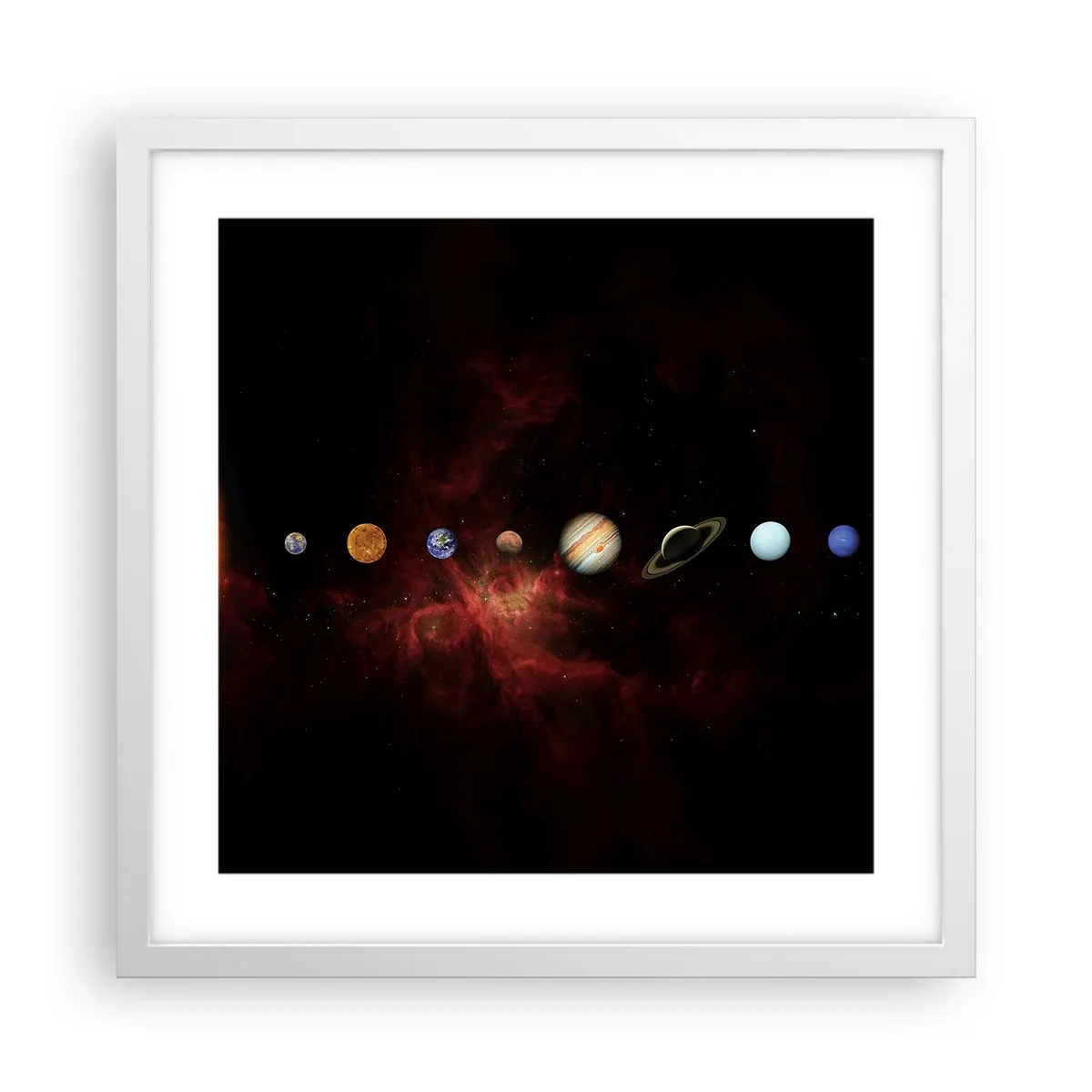 Poster in einem weißen Rahmen - Unsere Nachbarschaft - 40x40 cm