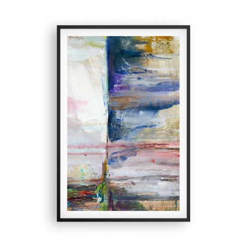 Poster in einem schwarzem Rahmen - Bunte Eindrücke und Assoziationen - 61x91 cm