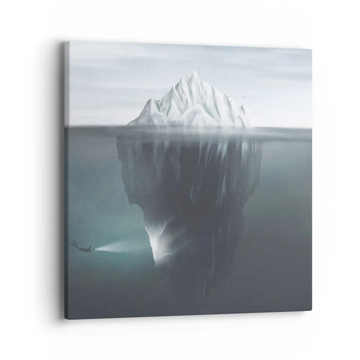 Bild auf Leinwand - Leinwandbild - Unterwassergeheimnis - 40x40 cm