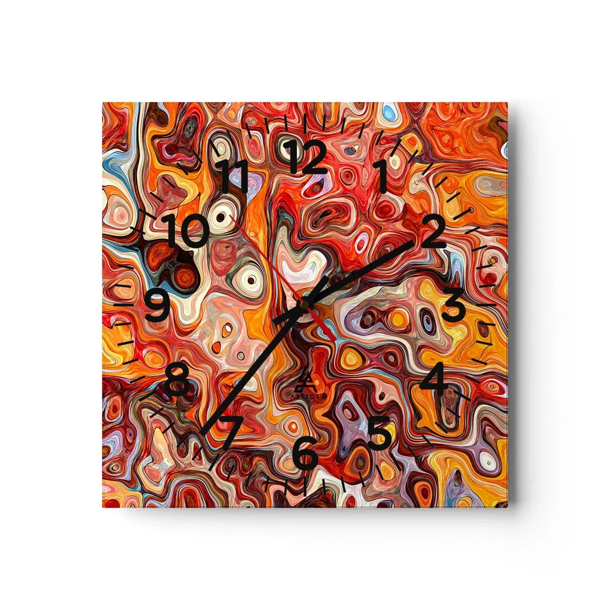 Wanduhr - Glasuhr - Wenn die Nüsse in Honig geschmolzen sind - 40x40 cm