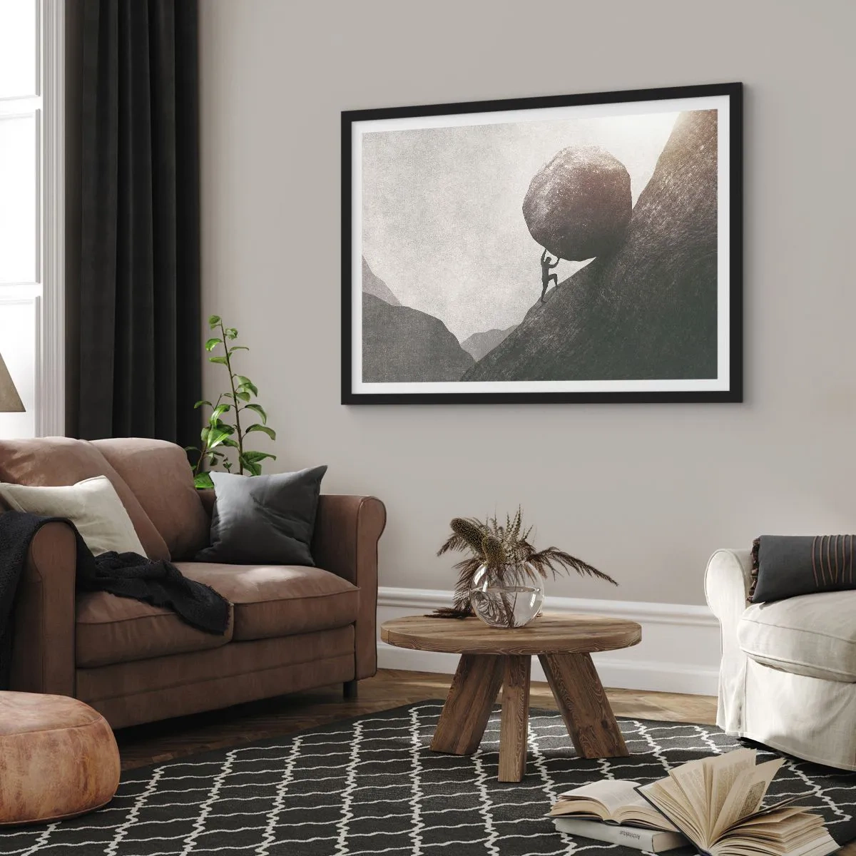 Poster in einem schwarzem Rahmen - Ich glaube wider alle Hoffnung - 91x61 cm