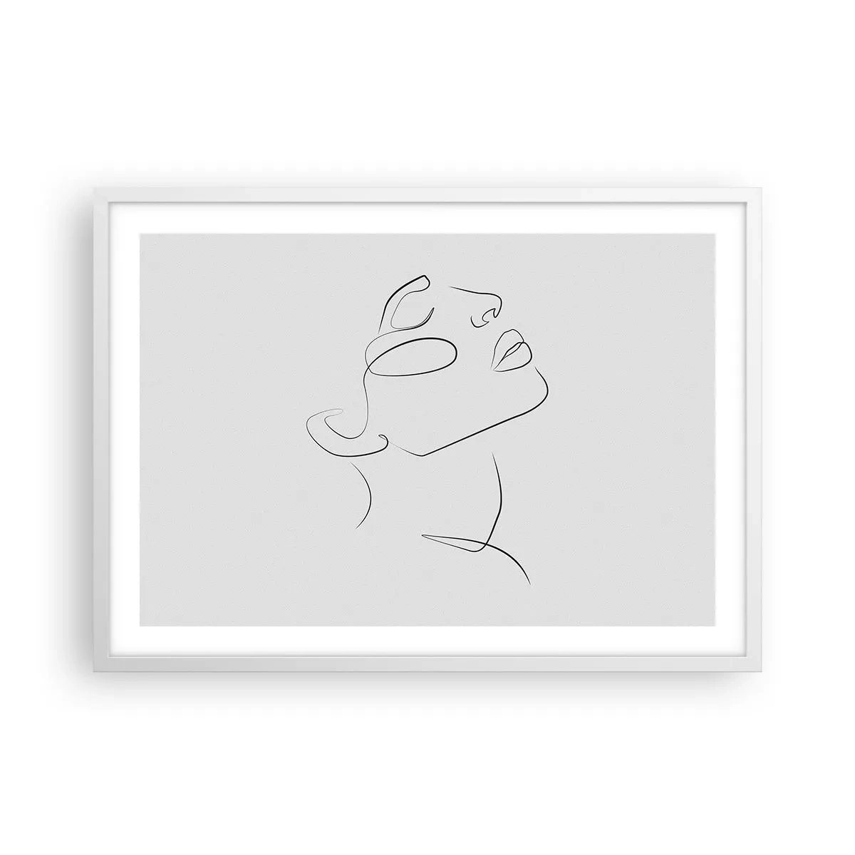 Poster in einem weißen Rahmen - Die Drehungen und Wendungen der Träume - 70x50 cm