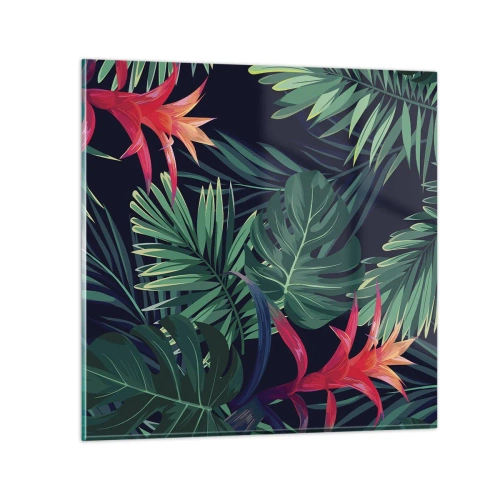 Glasbild - Bild auf glas - Im Grünen in Flammen gehen - 30x30 cm