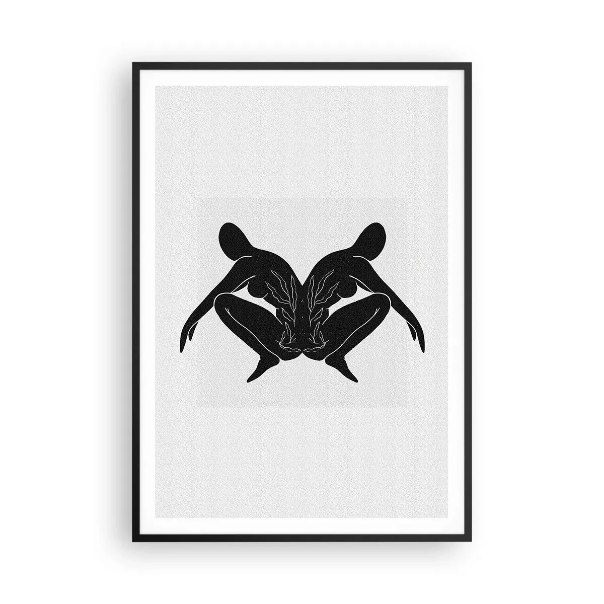 Poster in einem schwarzem Rahmen - Gemeinsame Seele - 70x100 cm