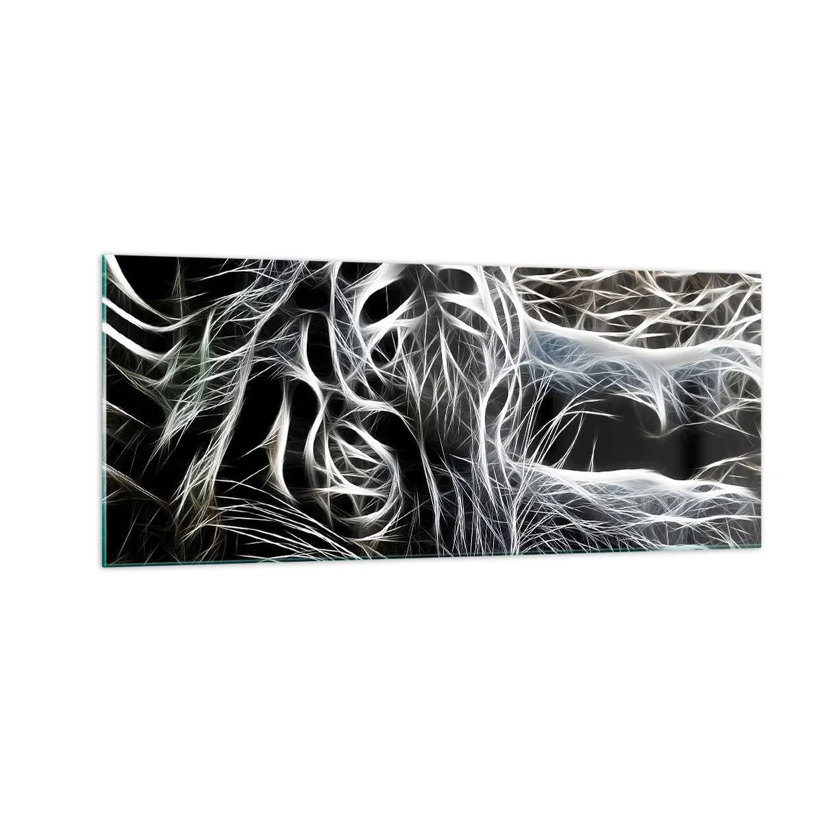 Glasbild - Bild auf glas - Eine Studie über die Leichtigkeit der Katze - 100x40 cm