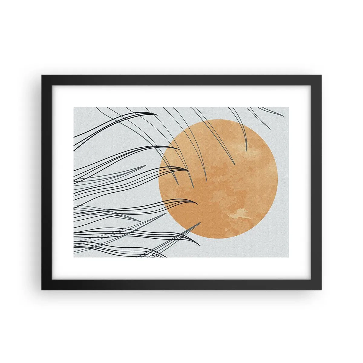 Poster in einem schwarzem Rahmen - Immer der Sonne entgegen - 40x30 cm