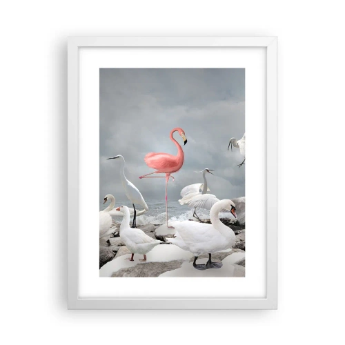Poster in einem weißen Rahmen - Wie kam ich hier hin? - 30x40 cm
