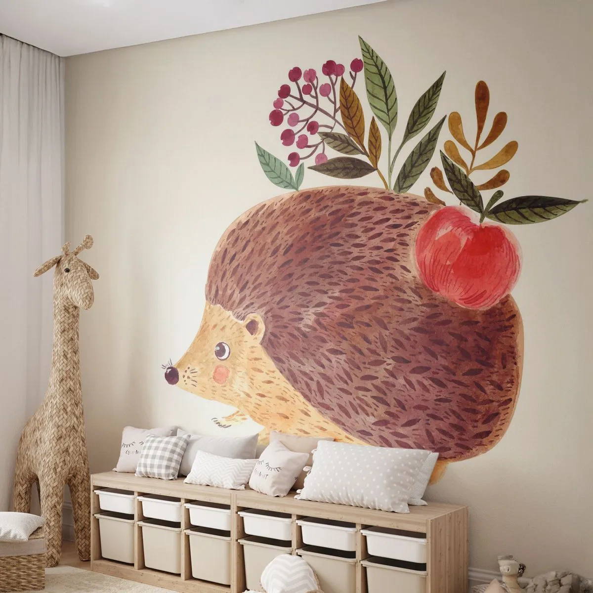 Fototapete Premium Sand - Und dann magst du mich schon - Igel, Für Kinder, Kinderzimmer - 100x70 cm